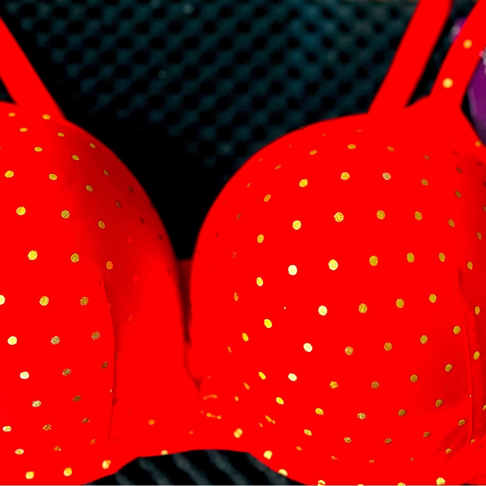 Cacique red push up covertible bra -NWT